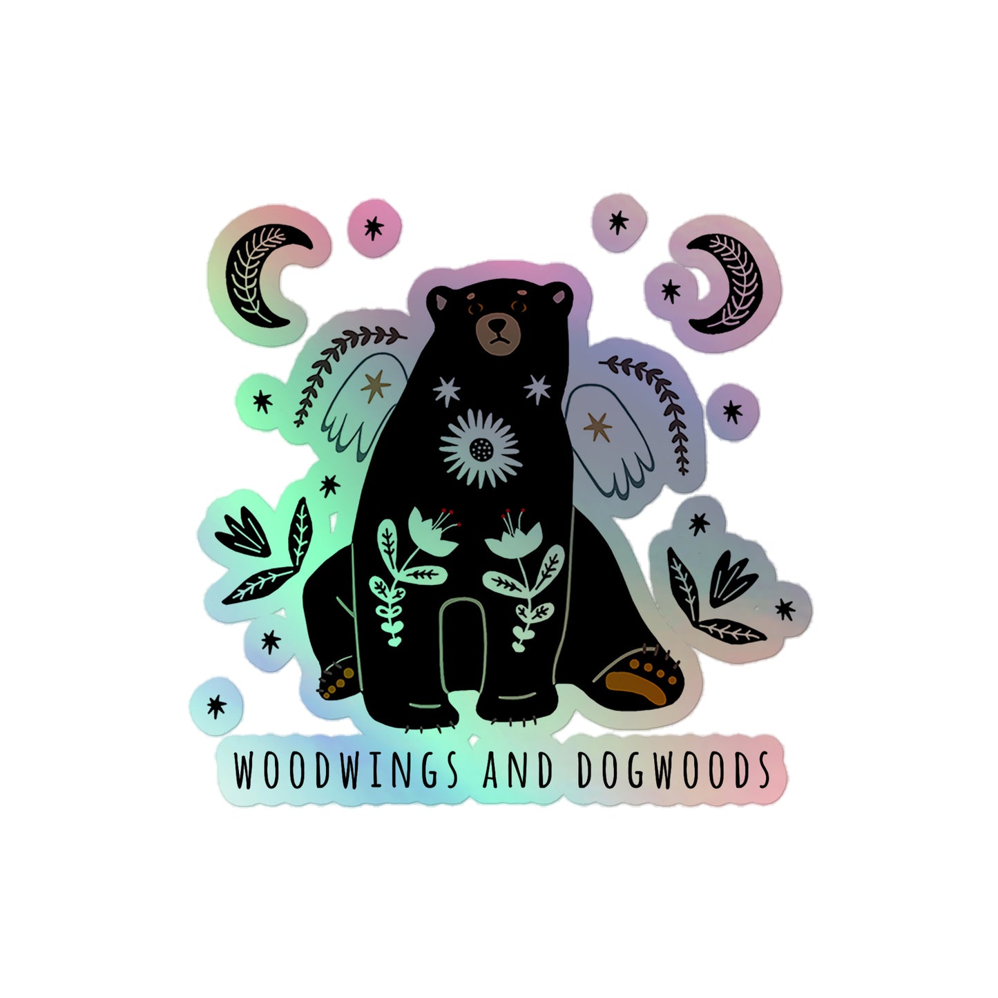 Holographic Woodwings Logo Sticker